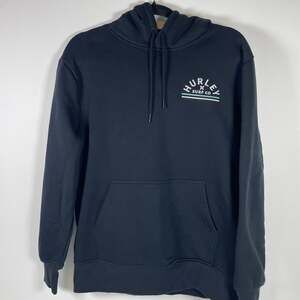 Hurley Men's Surf Co Embroidered Fleece Pullover Hoodie Black Medium